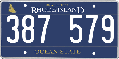 RI license plate 387579