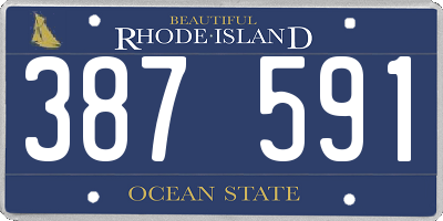 RI license plate 387591
