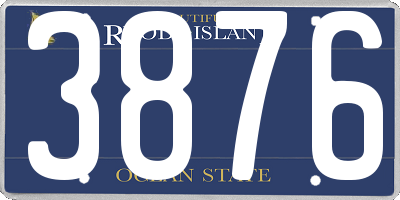 RI license plate 3876