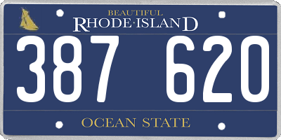 RI license plate 387620