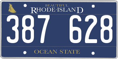 RI license plate 387628