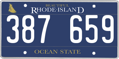 RI license plate 387659