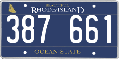 RI license plate 387661