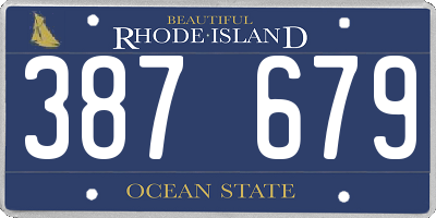 RI license plate 387679