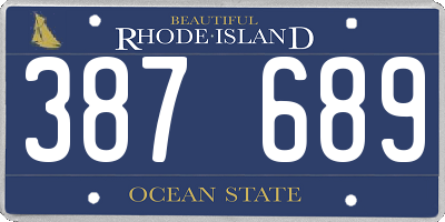 RI license plate 387689