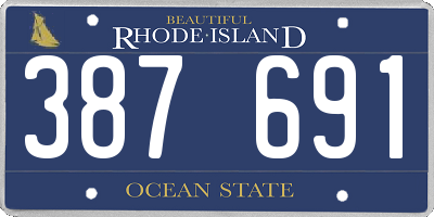 RI license plate 387691