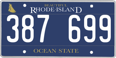 RI license plate 387699