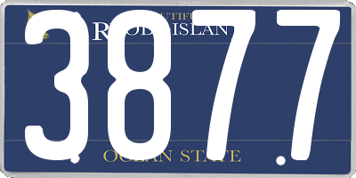 RI license plate 3877