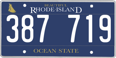 RI license plate 387719