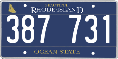 RI license plate 387731