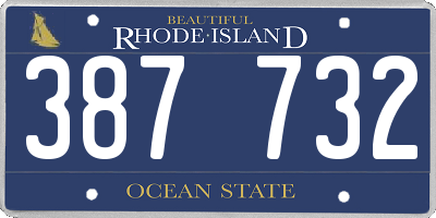 RI license plate 387732