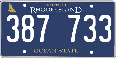 RI license plate 387733