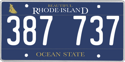RI license plate 387737
