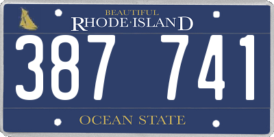 RI license plate 387741