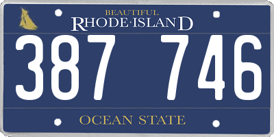 RI license plate 387746