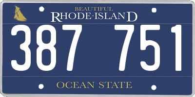 RI license plate 387751