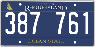 RI license plate 387761