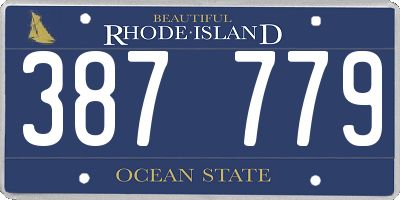 RI license plate 387779