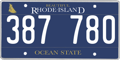 RI license plate 387780