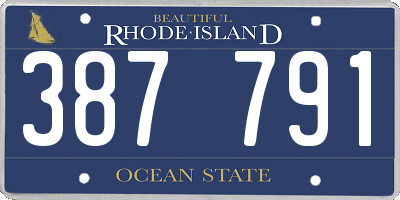 RI license plate 387791