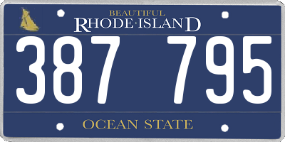 RI license plate 387795
