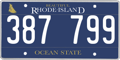RI license plate 387799