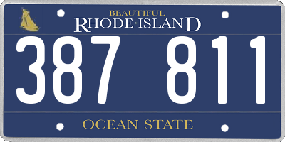 RI license plate 387811