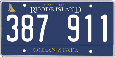 RI license plate 387911