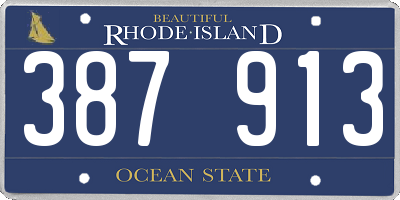 RI license plate 387913