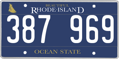 RI license plate 387969