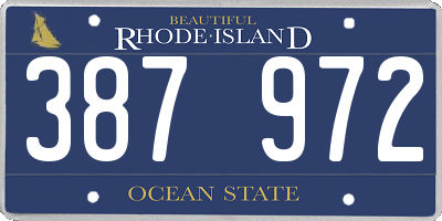 RI license plate 387972