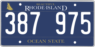 RI license plate 387975