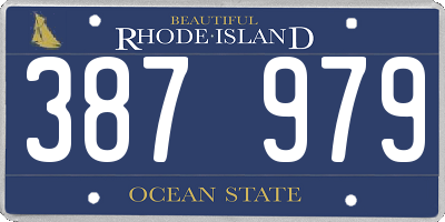 RI license plate 387979