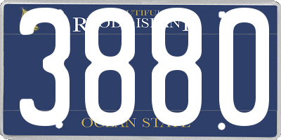 RI license plate 3880