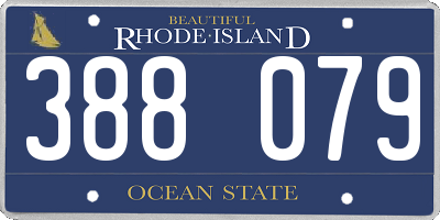 RI license plate 388079
