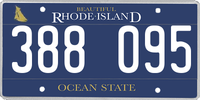 RI license plate 388095