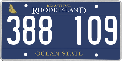 RI license plate 388109