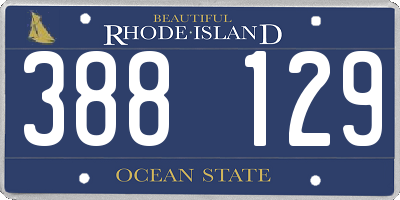 RI license plate 388129
