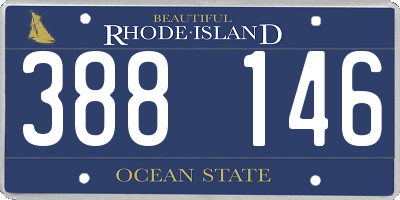 RI license plate 388146