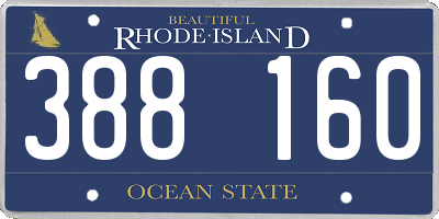 RI license plate 388160