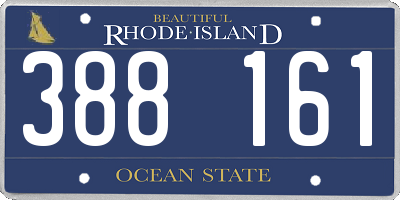 RI license plate 388161