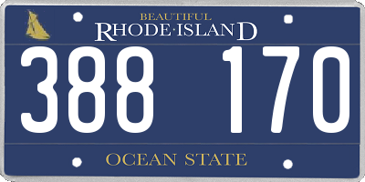 RI license plate 388170