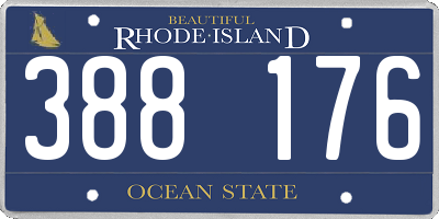RI license plate 388176
