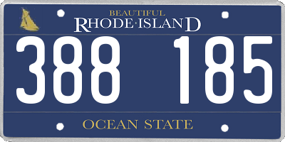 RI license plate 388185