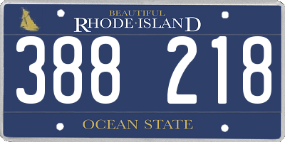 RI license plate 388218