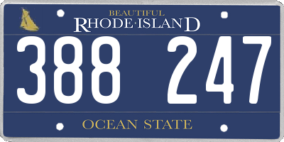 RI license plate 388247