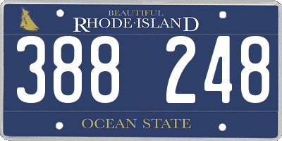 RI license plate 388248