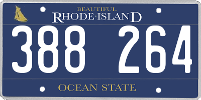 RI license plate 388264