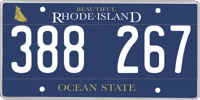 RI license plate 388267