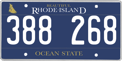 RI license plate 388268